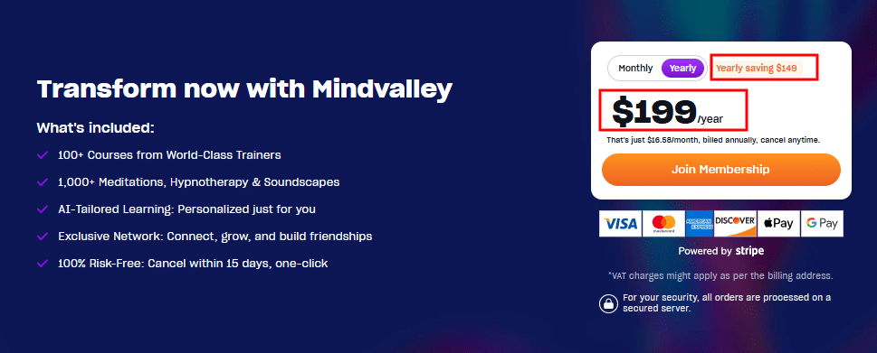 mindvalley yearly subscription